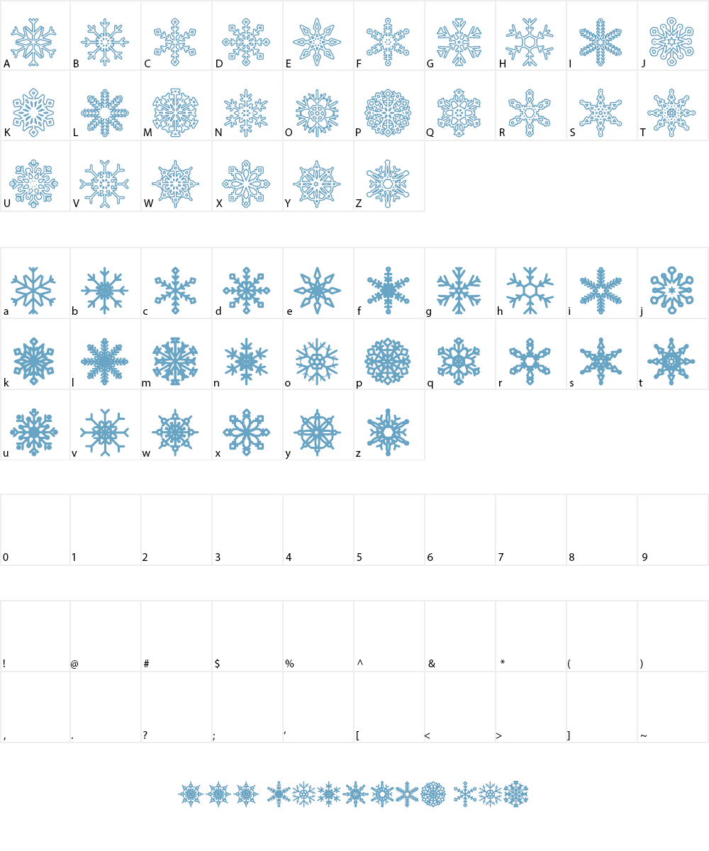 Snowflakes St Font Character